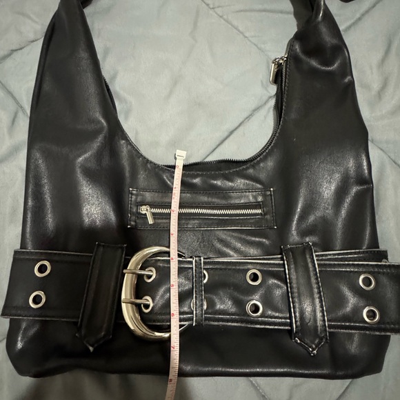Source Unknown Handbags - SOLD 
Black Biker Style Shoulder Bag